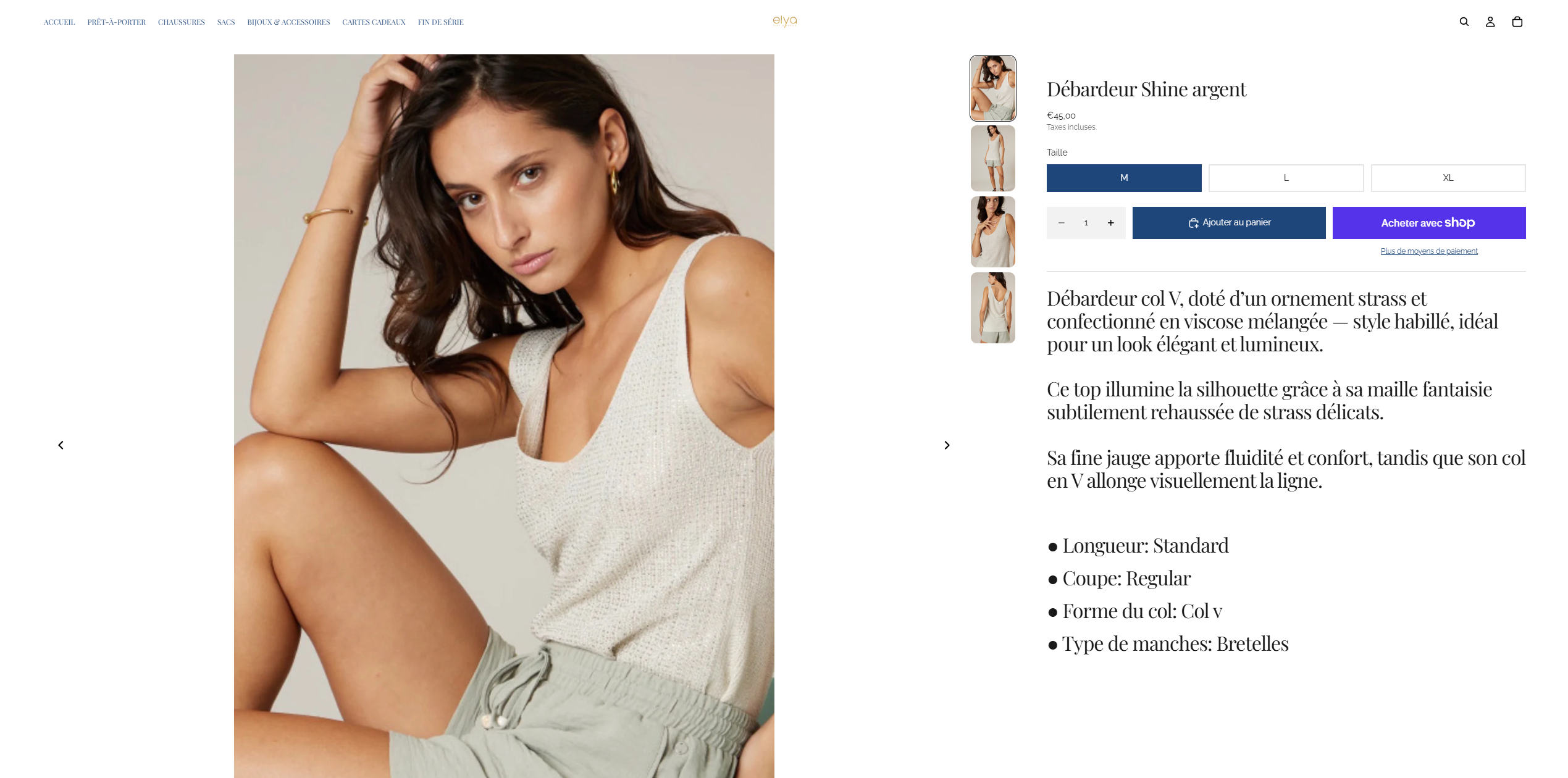 Fiche produit de la boutique Elya